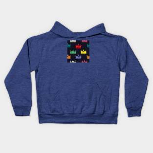 Colorful Crown Pattern Kids Hoodie